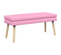 vidaXL Banco de Doble Capa Rosa 110 x 40 x 47 cm Tela