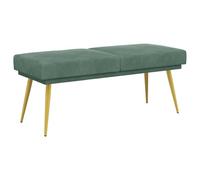 vidaXL Banco de Doble Capa Verde Mar 120 x 45 x 46 cm Terciopelo