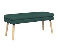 vidaXL Banco de Doble Capa Verde oscuro 110 x 40 x 47 cm Tela