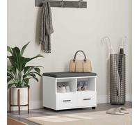 vidaXL Banco de entrada 60 x 38 x 46 cm Madera Ingenierizada y Tela
