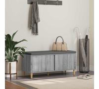vidaXL Banco de entrada con cojín Gris Sonoma 100 x 38 x 46 cm