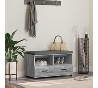 vidaXL Banco de entrada con cojín Gris Sonoma 80 x 38 x 46 cm