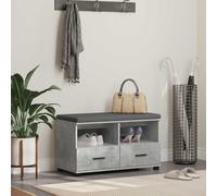 vidaXL Banco de entrada Gris Concreto 80 x 38 x 46 cm