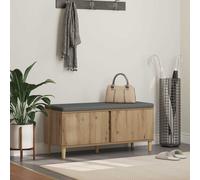 vidaXL Banco de entrada Roble artisan 100 x 38 x 46 cm