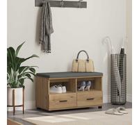 vidaXL Banco de entrada Roble artisan 80 x 38 x 46 cm