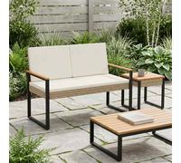 vidaXL Banco de Exterior 2 -Seater 107 x 61 x 80 cm ratán sintético