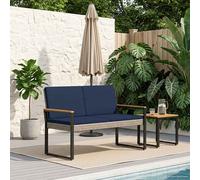 vidaXL Banco de exterior 2 -Seater 107 x 61 x 80 cm ratán sintético