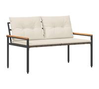 vidaXL Banco de Exterior 2 -Seater 116 x 67,5 x 72 cm ratán sintético