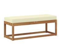 vidaXL Banco de Exterior Madera de Acacia Sólida Natural y Crema