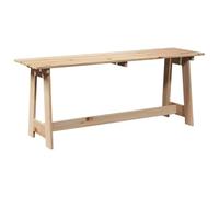 vidaXL Banco de Exterior Natural 119 x 37 x 47 cm, Banco Moderno Rectangular para Jardín y Terraza, Asiento Exterior Duradero, Silla Contemporánea, Conjunto de Muebles de Patio
