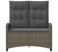 vidaXL Banco de jardín 105 x 60 x 112 cm Acero y Poliéster Gris y Gris Oscuro