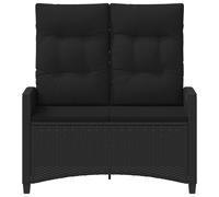 vidaXL Banco de jardín 105 x 60 x 112 cm Acero y Poliéster Negro