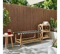 vidaXL Banco de jardín 110 x 38 x 40 cm Bambú Natural Rectangular