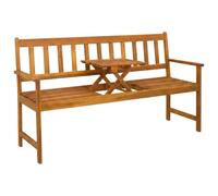 vidaXL Banco de jardín 158 x 55 x 89 cm Madera de Acacia Sólida | Madera de acacia maciza: Fabricada en madera duradera con acabado de aceite.