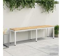 vidaXL Banco de jardín 161 x 35 x 45 cm Madera de Acacia Sólida Blanco