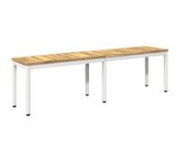 vidaXL Banco de jardín 161 x 35 x 45 cm Madera de Acacia Sólida Blanco
