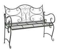 vidaXL Banco de jardín 2-Número de asientos 114 x 56,5 x 90 cm Acero,