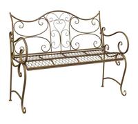 vidaXL Banco de jardín 2-Número de asientos 114 x 56,5 x 90 cm Acero,