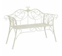 vidaXL Banco de jardín 2-Número de asientos 130 x 47 x 90 cm Acero,