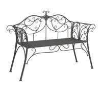 vidaXL Banco de jardín 2-Número de asientos 130 x 47 x 90 cm Acero,