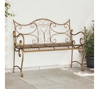 vidaXL Banco de jardín 2-Número de asientos 114 x 56,5 x 90 cm Acero,