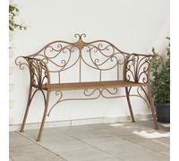 vidaXL Banco de jardín 2-Número de asientos 130 x 47 x 90 cm Acero,