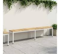 vidaXL Banco de jardín 201 x 35 x 45 cm Madera de Acacia Sólida Blanco