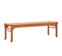 vidaXL Banco de jardín 3 plazas madera maciza de eucalipto 150 cm
