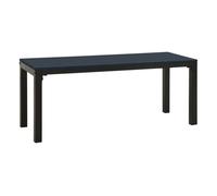 Vidaxl banco de jardín acero y wpc negro 110 cm