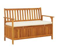 vidaXL Banco de Jardín Almacenamiento Caja Asiento Patio Madera Acacia Maciza