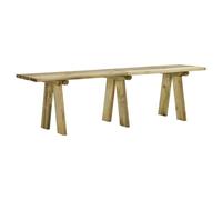 vidaXL Banco de Jardín Asiento Silla Butaca Mobiliario Muebles Tumbona Terraza Patio Balcón Exterior Decoración Madera Maciza de Pino Impregnada 160cm