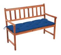 Banco de jardín vidaXL con cojín, 120 cm, madera maciza de acacia