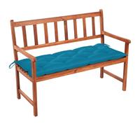 vidaXL Banco de jardín con cojín madera maciza de acacia 120 cm
