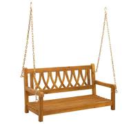 vidaXL Banco de jardín con columpio, para 2 personas, 110 x 56 x 58 cm, madera maciza de acacia