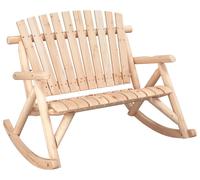vidaXL Banco de jardín con columpio, para 2 personas, 123x96x102 cm, madera maciza de abeto
