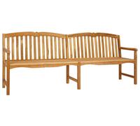 vidaXL Banco de jardín con diseño de rosas, hecho a mano, 228 x 61 x 94,5 cm, madera maciza de teca