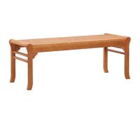 vidaXL Banco de jardín de 2 plazas de madera maciza eucalipto 120 cm