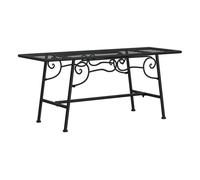 Vidaxl banco de jardín de acero negro 110 cm