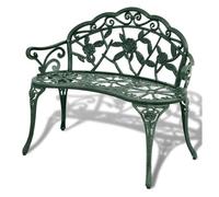 vidaXL Banco de bistró aluminio fundido 100 cm – Bronce/Verde/Blanco
