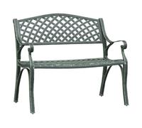 Vidaxl banco de jardín de aluminio fundido verde 102 cm