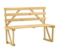 vidaXL Banco de jardín de madera de pino impregnada 120 cm