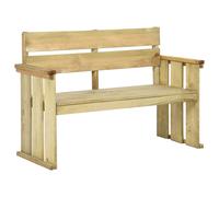 vidaXL Banco de jardín de madera de pino impregnada 121 cm