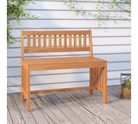 vidaXL Banco de jardín de madera maciza de eucalipto 80 cm