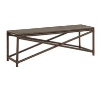 vidaXL Banco de jardín de ratán sintético marrón 120 cm