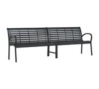 Banco De Jardín Doble De Acero Y Wpc 231 Cm Vidaxl