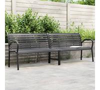 Banco De Jardín Doble De Acero Y Wpc 231 Cm Vidaxl