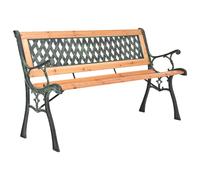 vidaXL Banco de jardín hierro fundido y madera maciza de abeto 116 cm