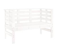 vidaXL Banco de jardín madera maciza de pino blanco 111,5x53x71 cm