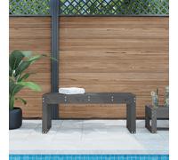vidaXL Banco de jardín madera maciza de pino gris 110x38x45 cm