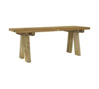 vidaXL Banco de jardín madera maciza de pino impregnada 110 cm